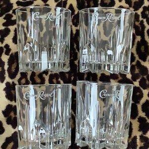 Crown Royal Italian Made Crystal Rock Glasses